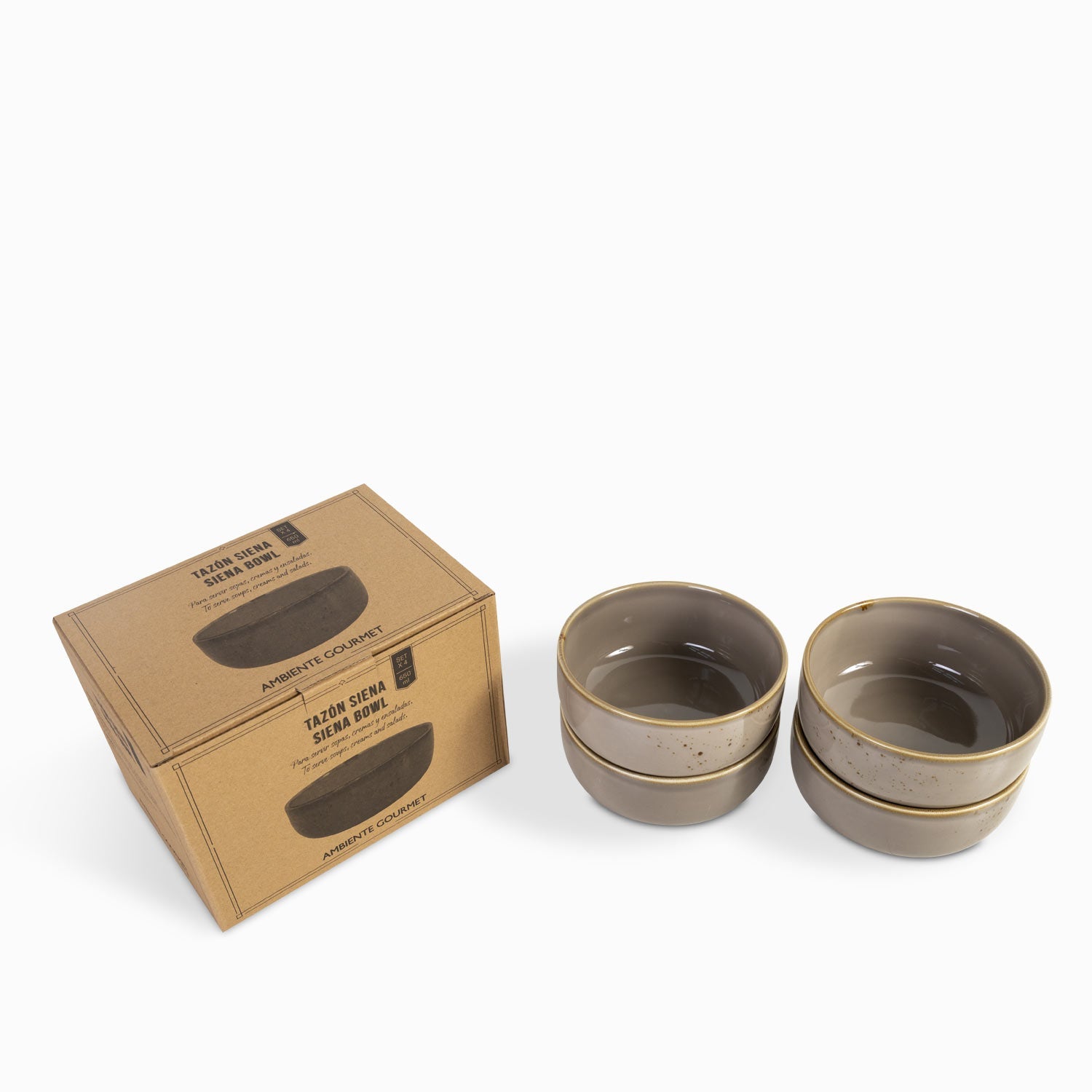 Tazon siena 14.5x7.5cm setx4 - Ambiente Gourmet México