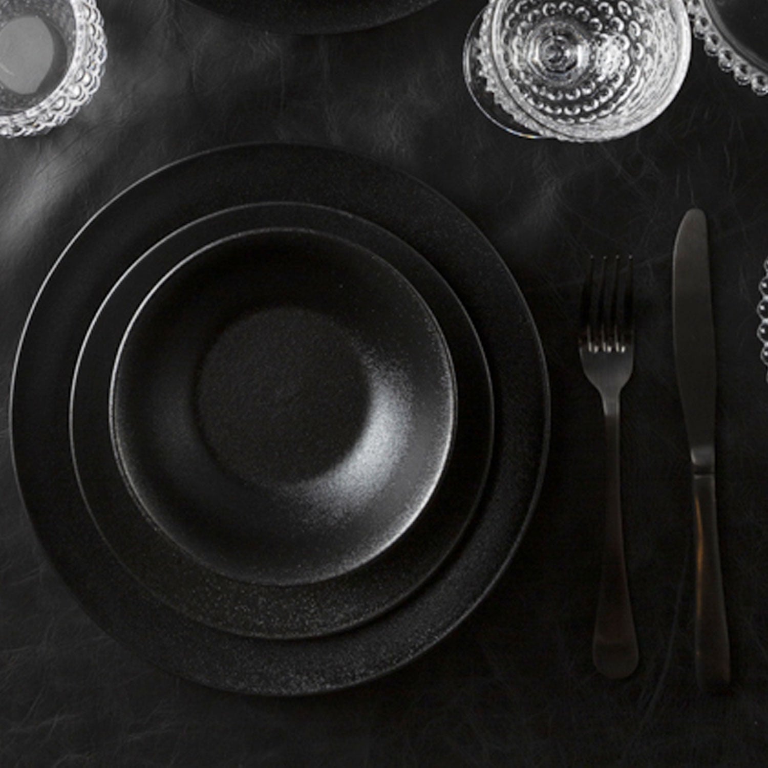 Tazon sopa negro mate - Ambiente Gourmet México