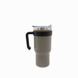 Termo con manija doble pared gris