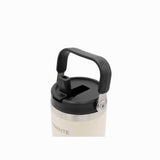 Termo con pitillo y manija beige 890ml