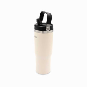 Termo con pitillo y manija beige 890ml