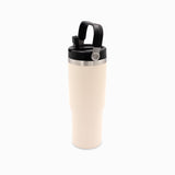 Termo con pitillo y manija beige 890ml - Ambiente Gourmet México