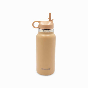 Termo doble pared con pitillo almendra 1000ml