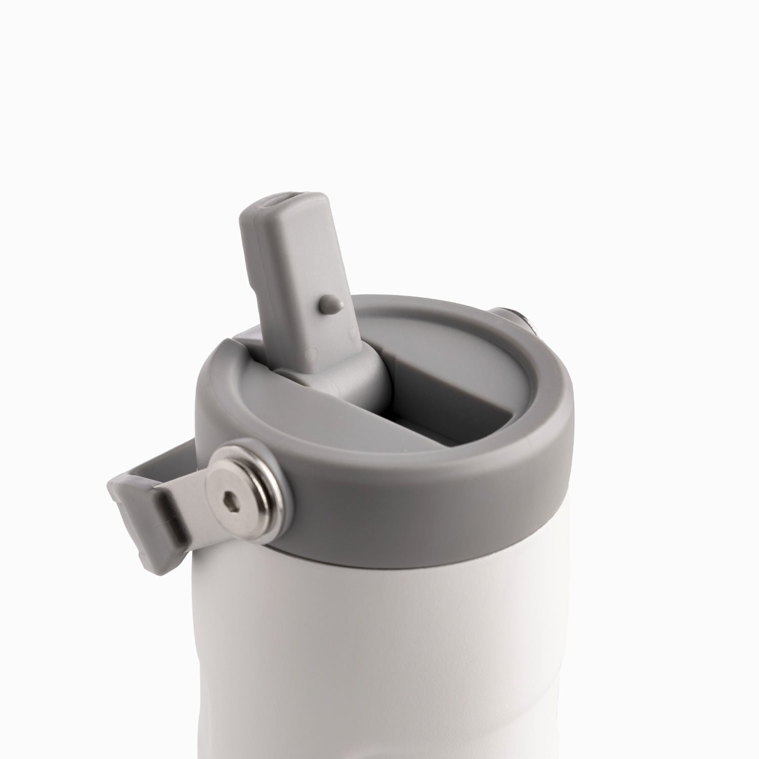 Termo doble pared con pitillo blanco 500ml - Ambiente Gourmet México