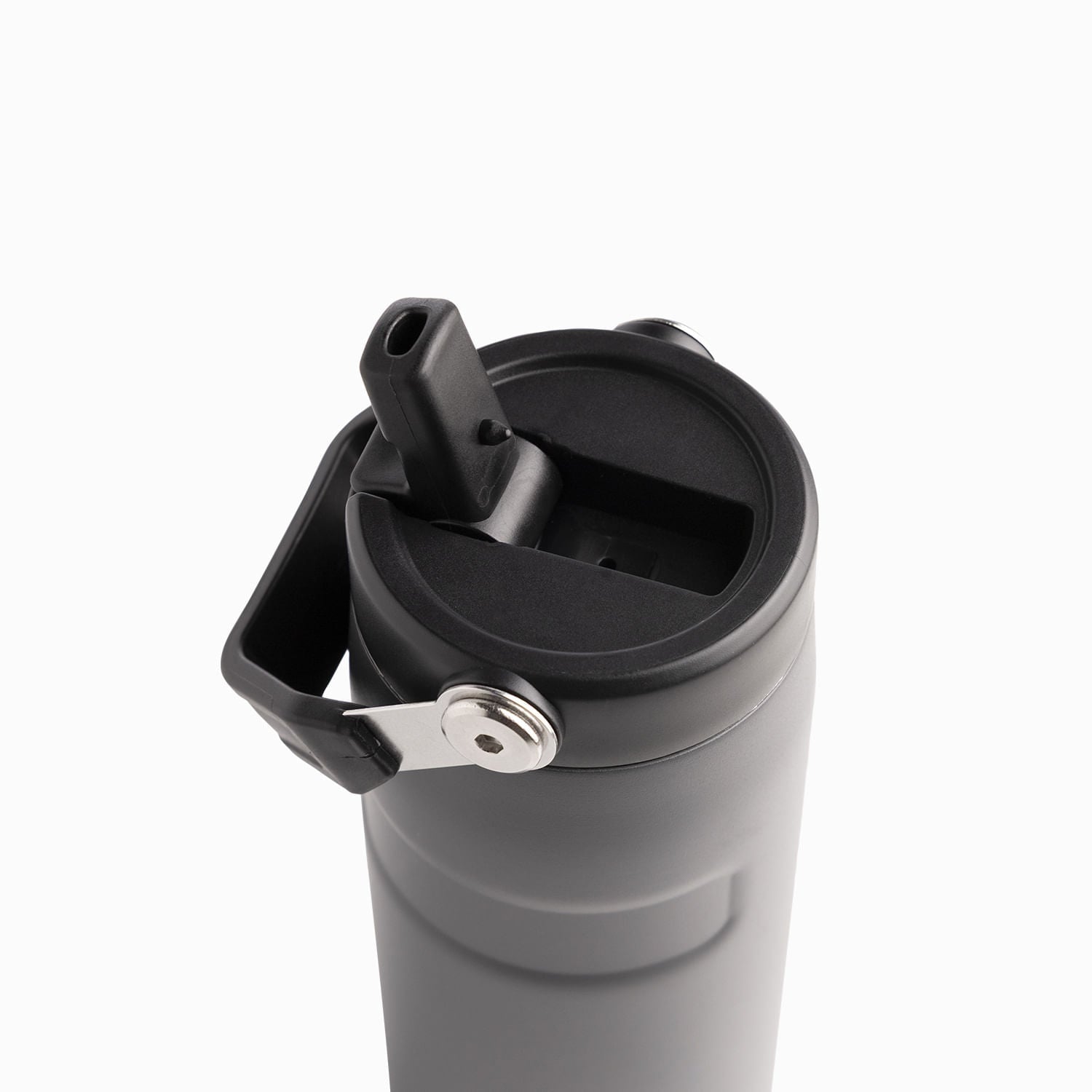 Termo doble pared con pitillo gris 500ml - Ambiente Gourmet México