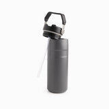 Termo doble pared con pitillo gris 500ml - Ambiente Gourmet México