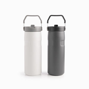 Termo doble pared con pitillo gris 500ml - Ambiente Gourmet México