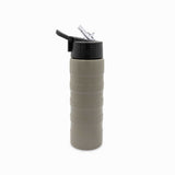 Termo doble pared con pitillo gris