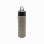 Termo doble pared con pitillo gris