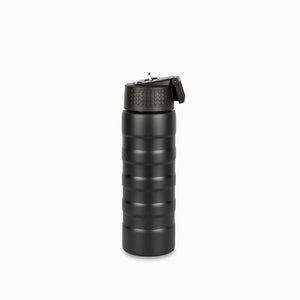 Termo doble pared con pitillo negro mate - Ambiente Gourmet México