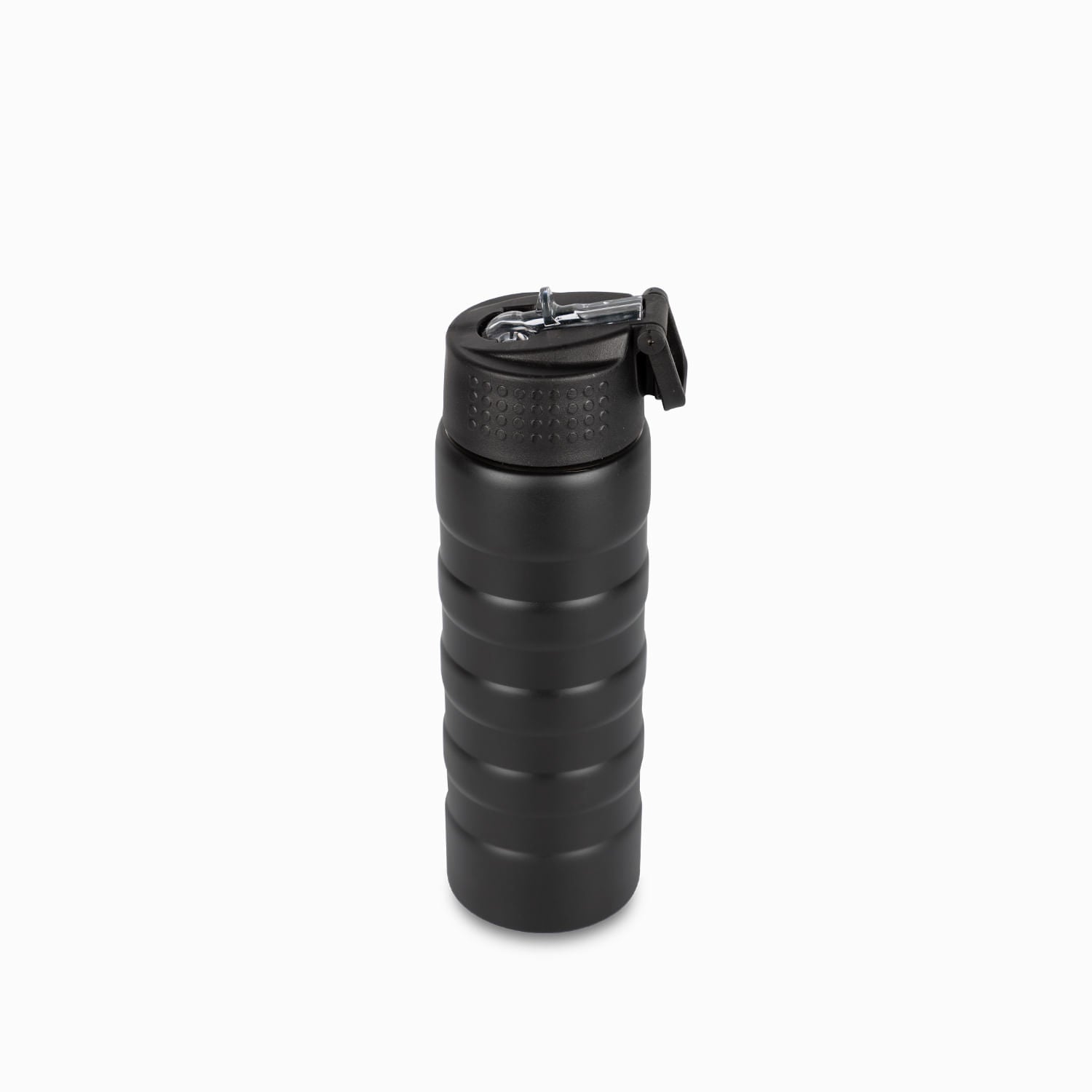 Termo doble pared con pitillo negro mate - Ambiente Gourmet México