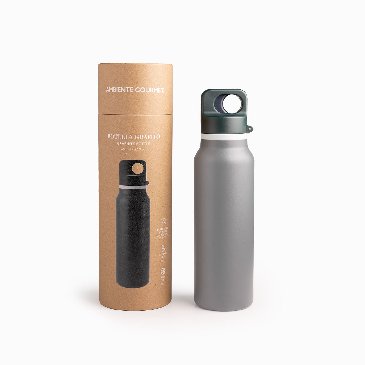 Termo Doble Pared Grafito 680Ml - Ambiente Gourmet México