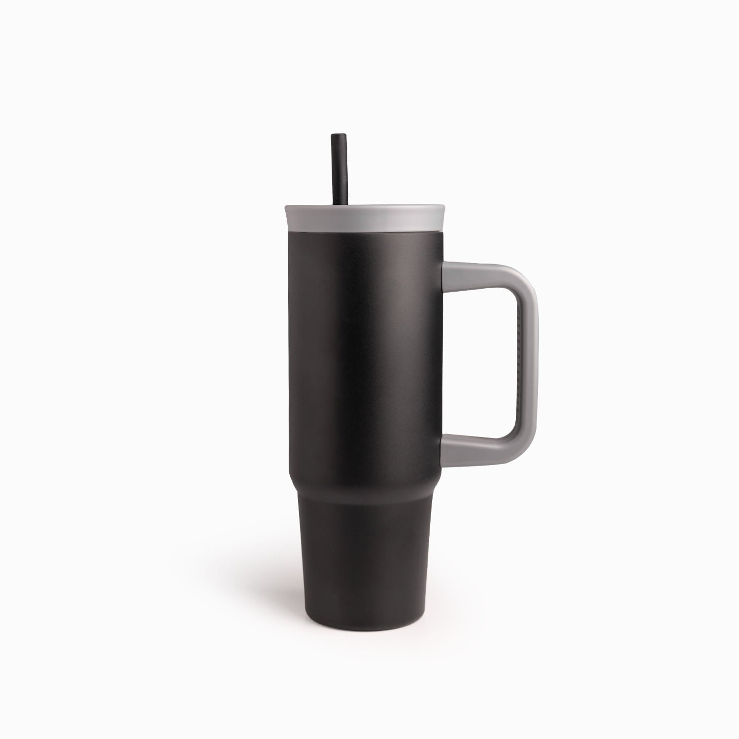 Termo Doble Pared Negro Con Pitillo Y Manija 900Ml - Ambiente Gourmet México