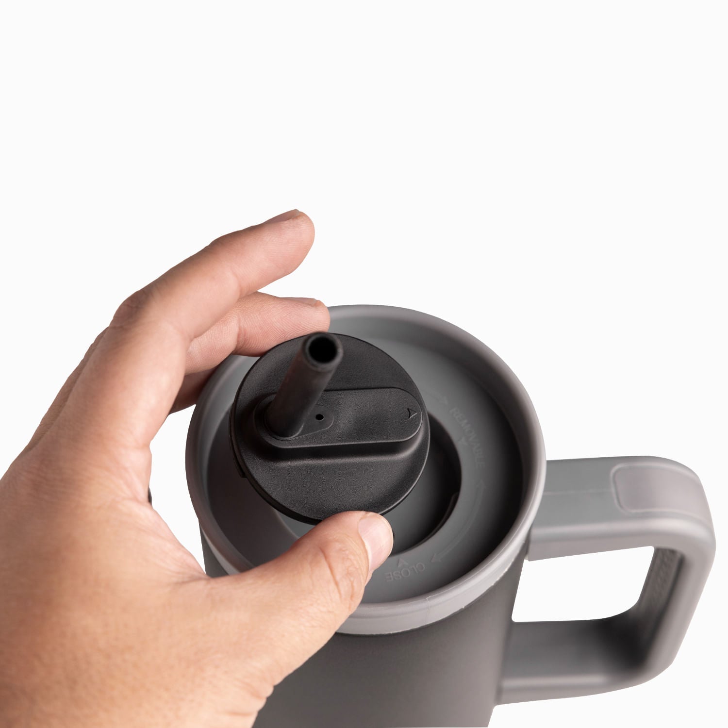 Termo Doble Pared Negro Con Pitillo Y Manija 900Ml - Ambiente Gourmet México