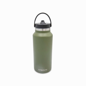 Termo doble pared verde con pitillo 1240ml - Ambiente Gourmet México