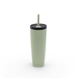 Termo doble pared verde con pitillo 550 ml - Ambiente Gourmet México