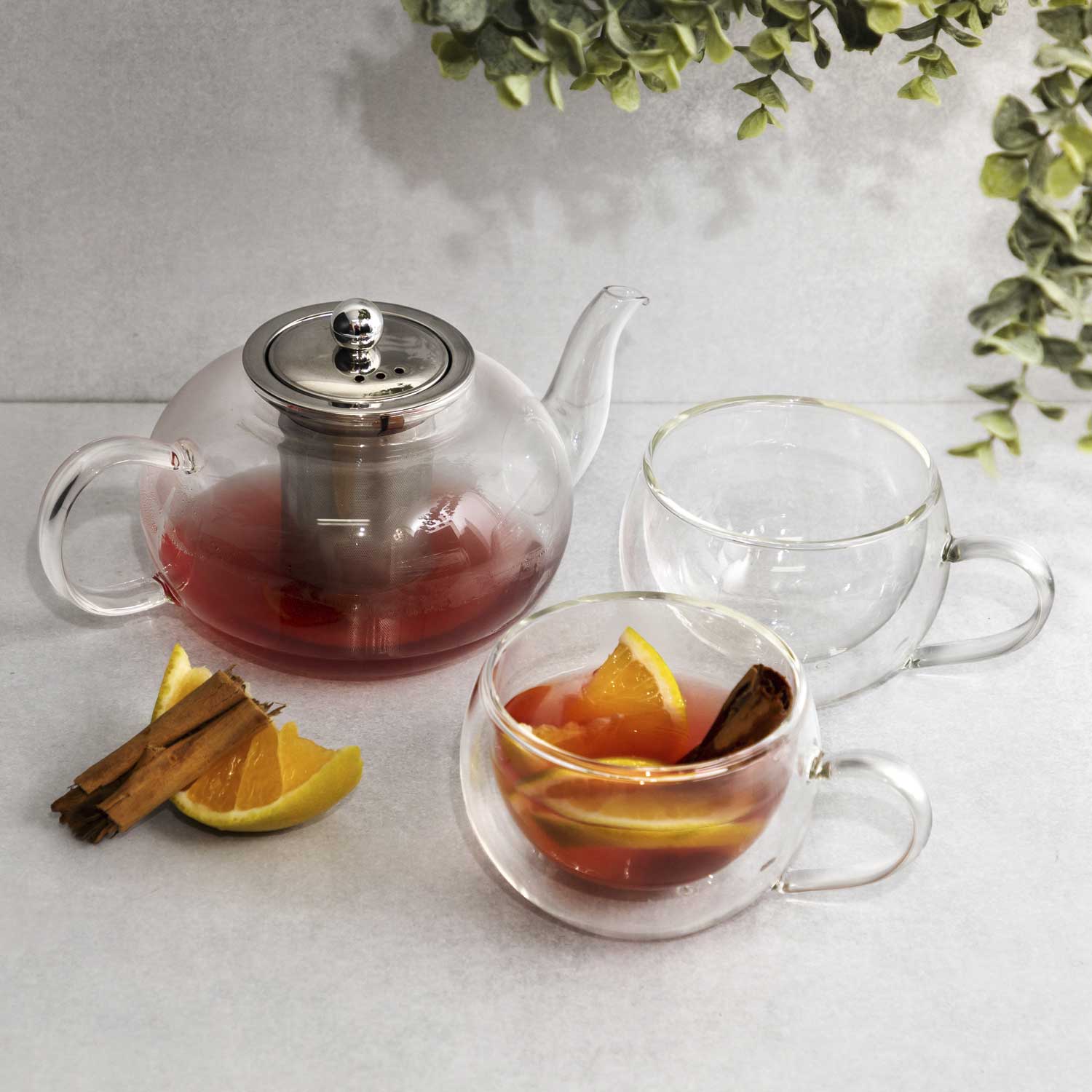 Tetera con infusor en vidrio 1000ml - Ambiente Gourmet México