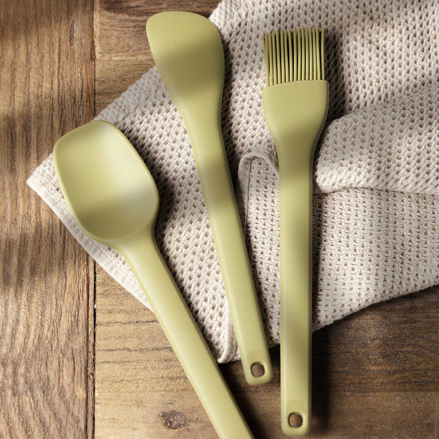 Utensilios Mini Silicona Verde Set X3 - Ambiente Gourmet México