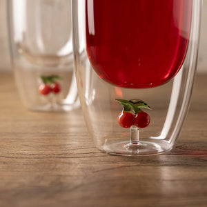 Vaso cereza doble pared 350ml set x2 - Ambiente Gourmet México