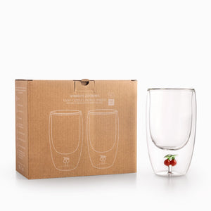 Vaso cereza doble pared 350ml set x2 - Ambiente Gourmet México