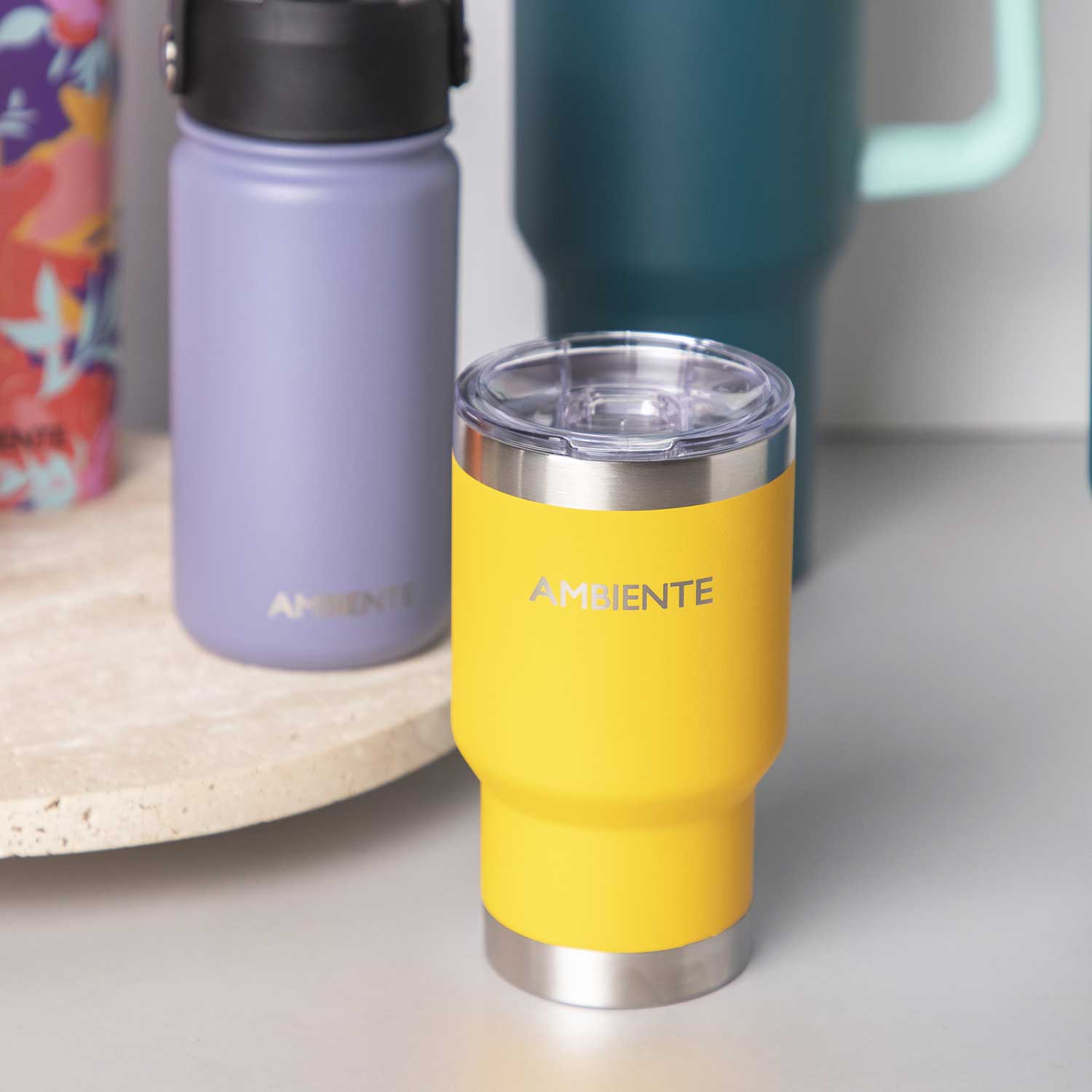 Vaso doble pared amarillo 330ml - Ambiente Gourmet México