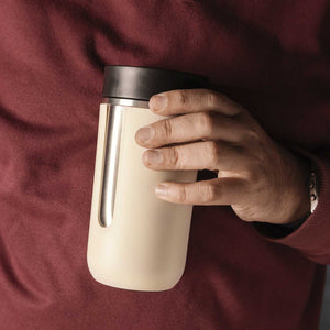 Vaso doble pared beige 400ml - Ambiente Gourmet México