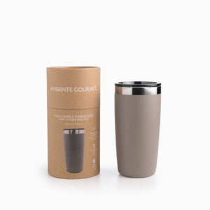 Vaso Doble Pared En Acero Gris 320Ml - Ambiente Gourmet México