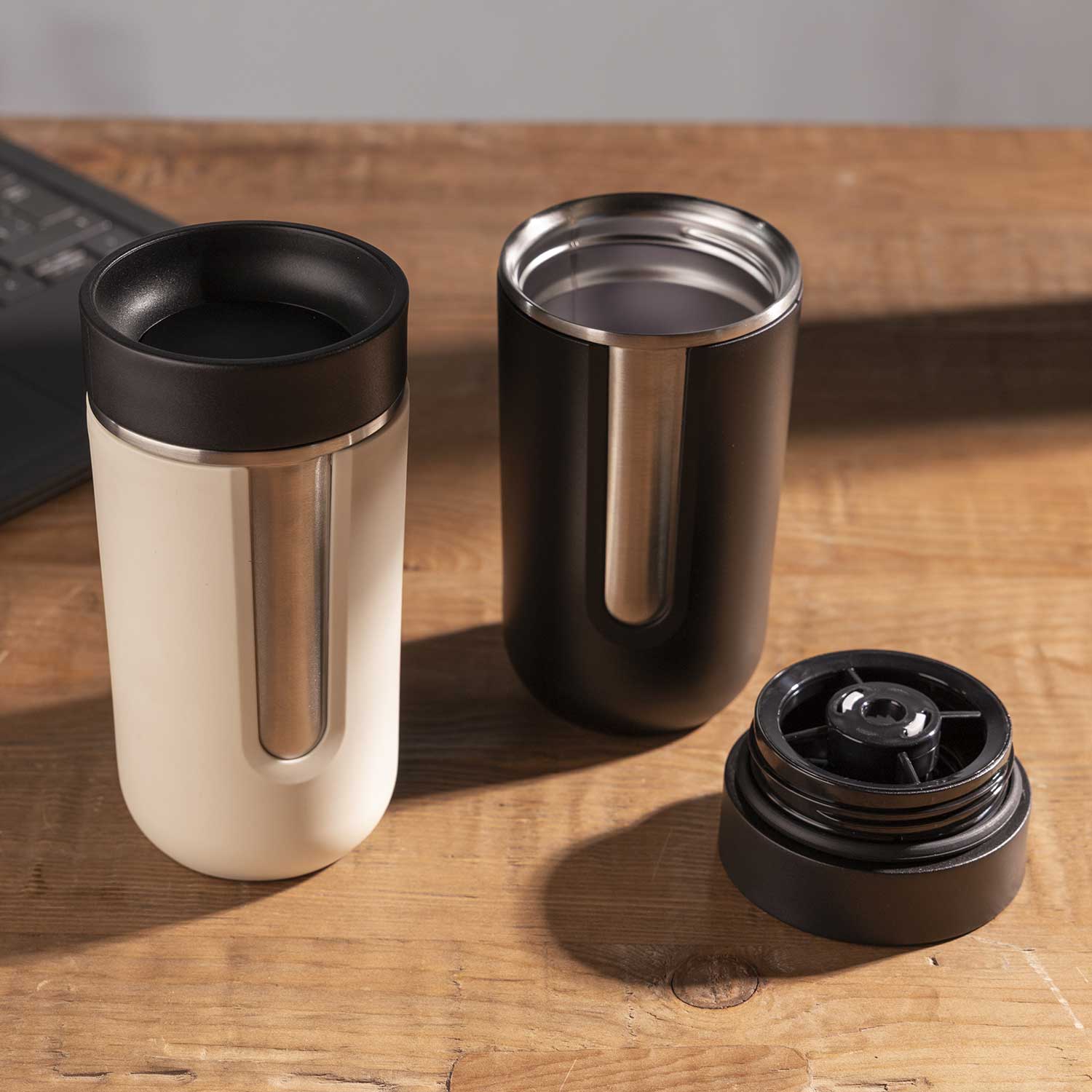 Vaso doble pared negro 400ml - Ambiente Gourmet México
