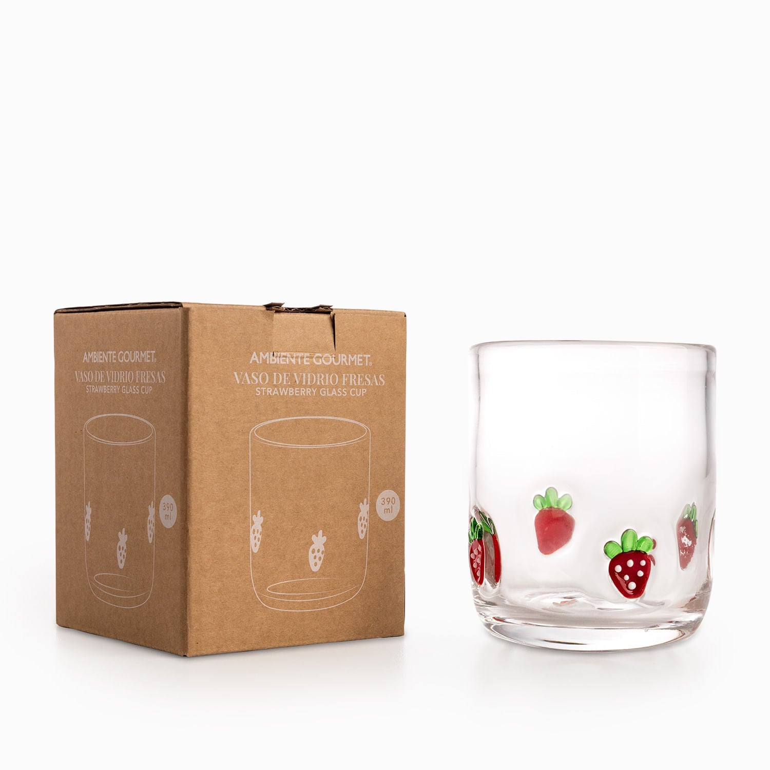 Vaso fresa 390ml - Ambiente Gourmet México