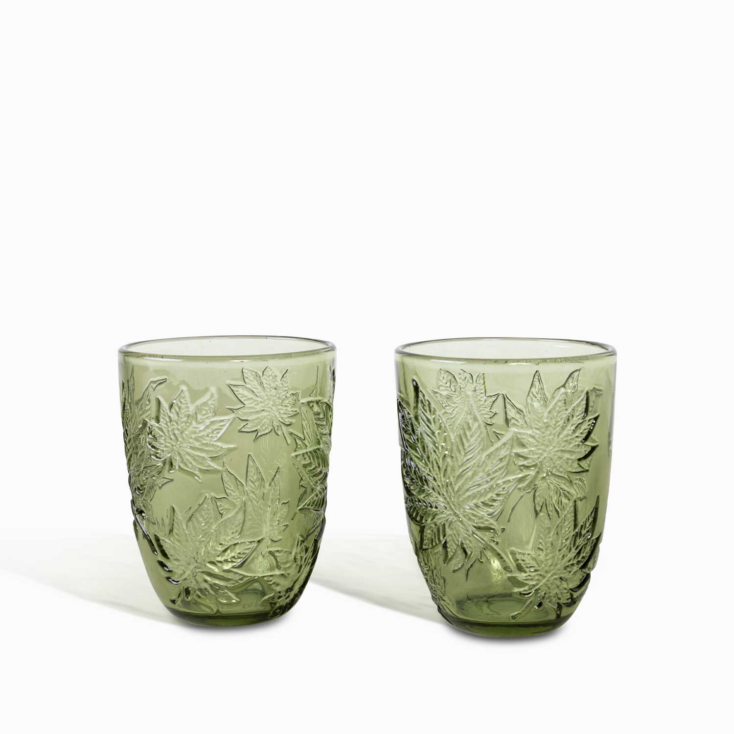 Vaso hoja cannabis setx2 - Ambiente Gourmet México