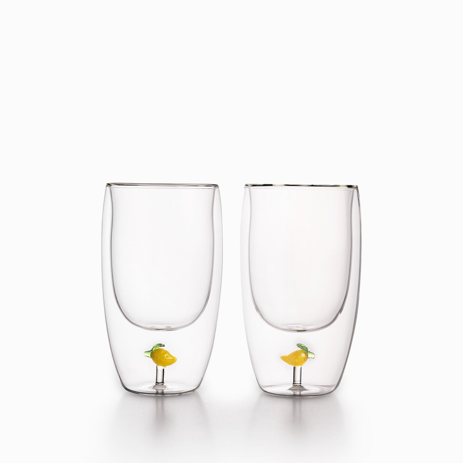 Vaso limón doble pared 350ml set x2