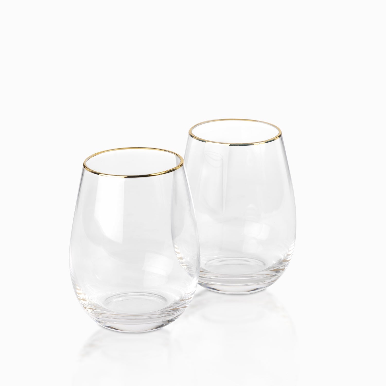 Vasos borde dorado setx2 - Ambiente Gourmet México