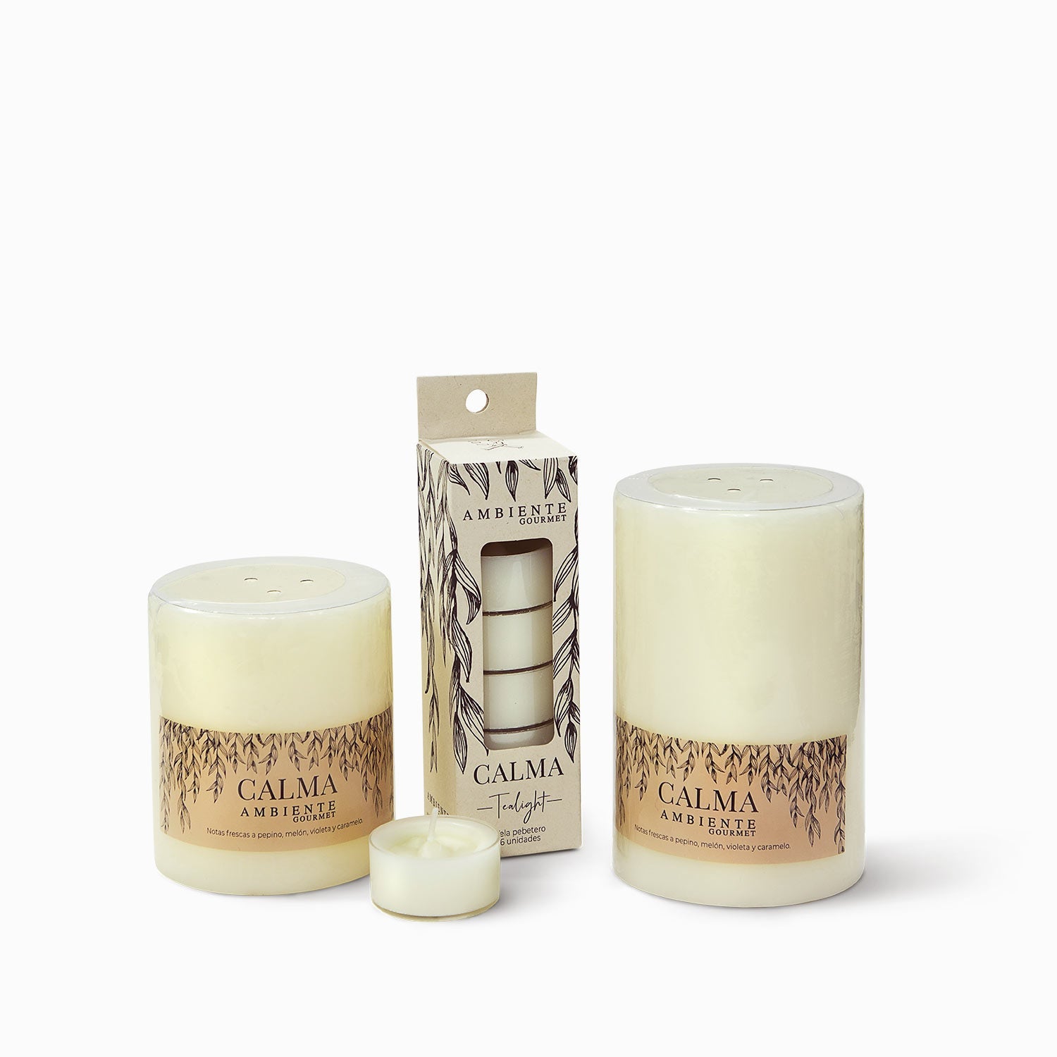Vela Calma 7.5 x 7.5 cm - Ambiente Gourmet México