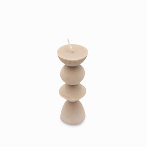 Vela Lazo beige 19cm - Ambiente Gourmet México