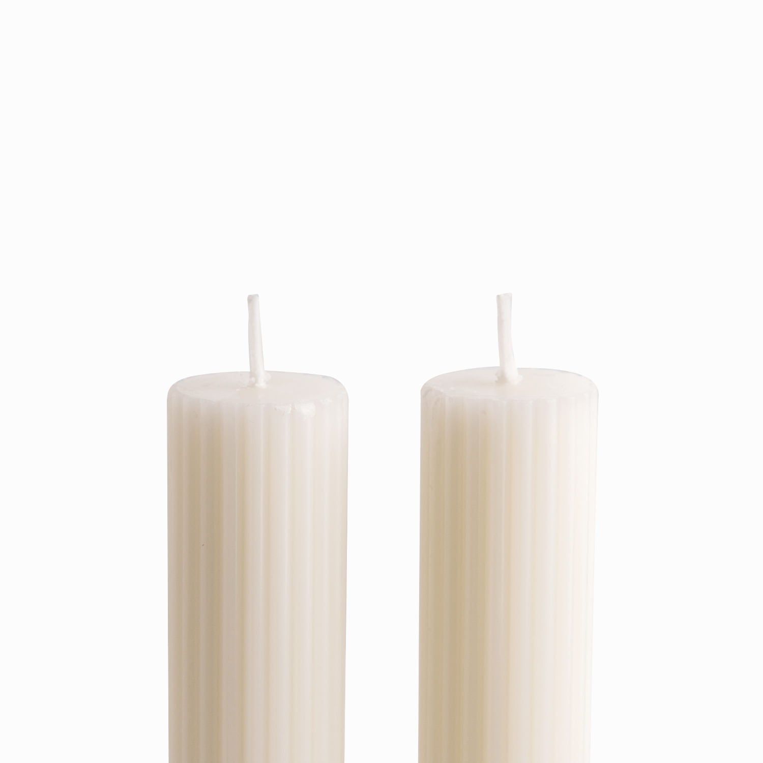 Velas Largas Rayas Ivory 27Cm Set X2 - Ambiente Gourmet México