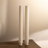 Velas Largas Rayas Ivory 27Cm Set X2 - Ambiente Gourmet México