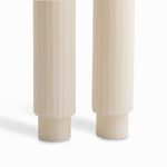 Velas Largas Rayas Ivory 27Cm Set X2 - Ambiente Gourmet México