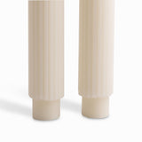 Velas Largas Rayas Ivory 27Cm Set X2 - Ambiente Gourmet México