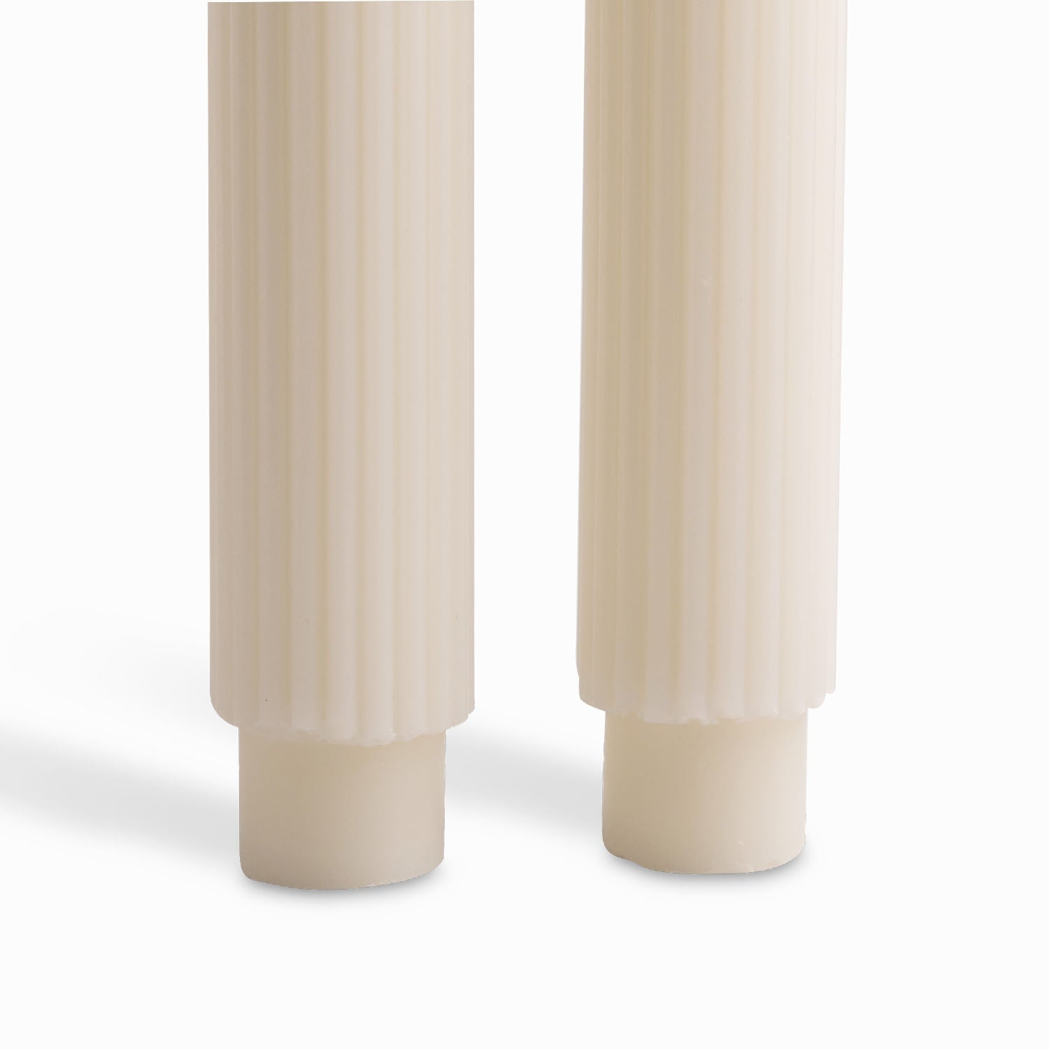 Velas Largas Rayas Ivory 27Cm Set X2 - Ambiente Gourmet México