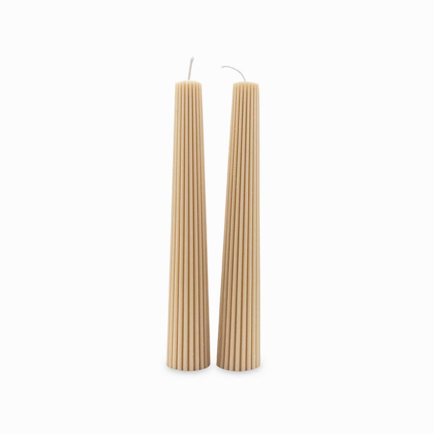 Velas Tower beige 23cm set x2 - Ambiente Gourmet México
