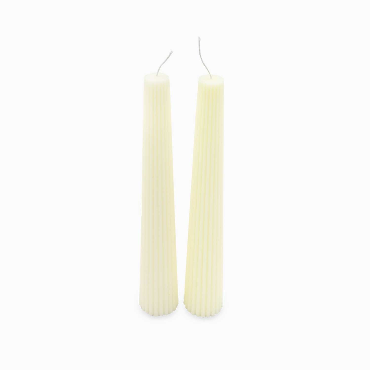 Velas Tower ivory 23cm set x2 - Ambiente Gourmet México